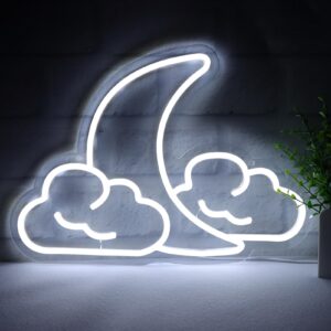 Cloud moon neon sign
