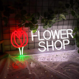 Flower shop neon sign