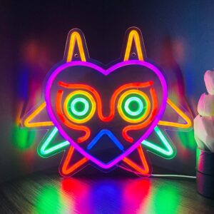 Mask neon sign for room