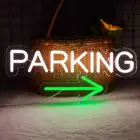 neon parking sign